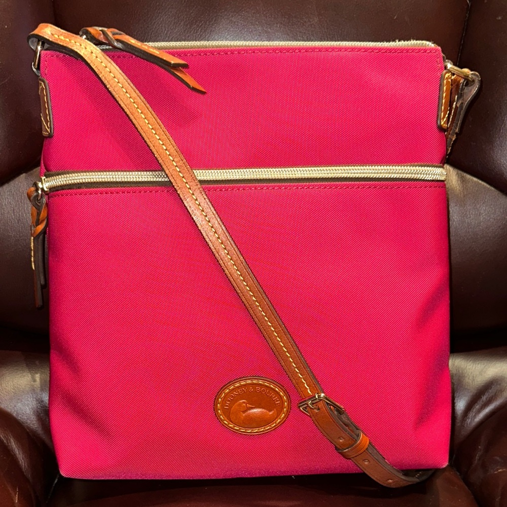 Dooney & Bourke Fuchsia Nylon Crossbody Bag